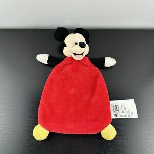 H&M Disney Lovey Mickey Mouse Baby Soft Security Blanket Small Red 9” Toy RARE